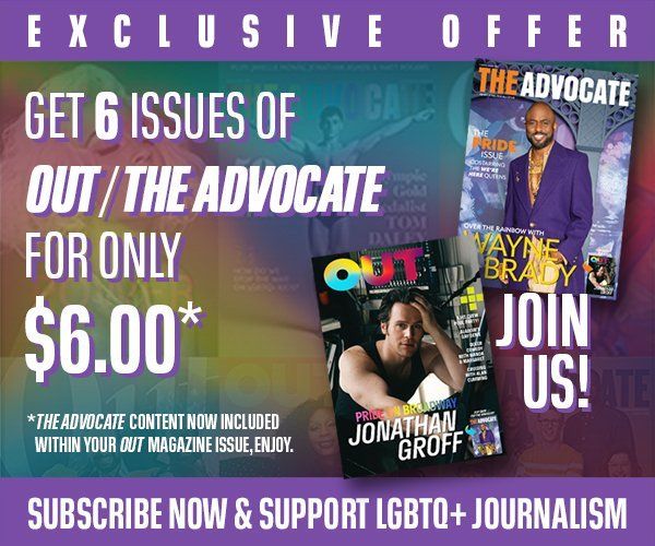 Out / Advocate Magazine - Jonathan Groff and Wayne Brady